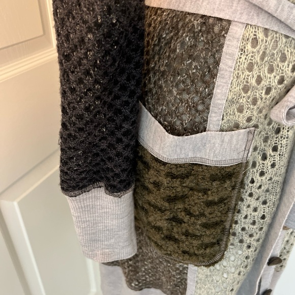 Byron Lars Beauty Mark Patchwork Sweater With Removable Faux Fur Collar - Picture 4 of 14